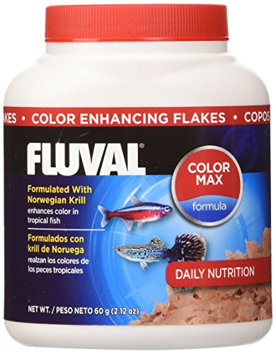 60gm Fluval Color Enhancing Flakes Fish Food, 2,12-unca
